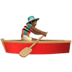 🚣🏾‍♂️ man rowing boat: medium-dark skin tone display on Apple